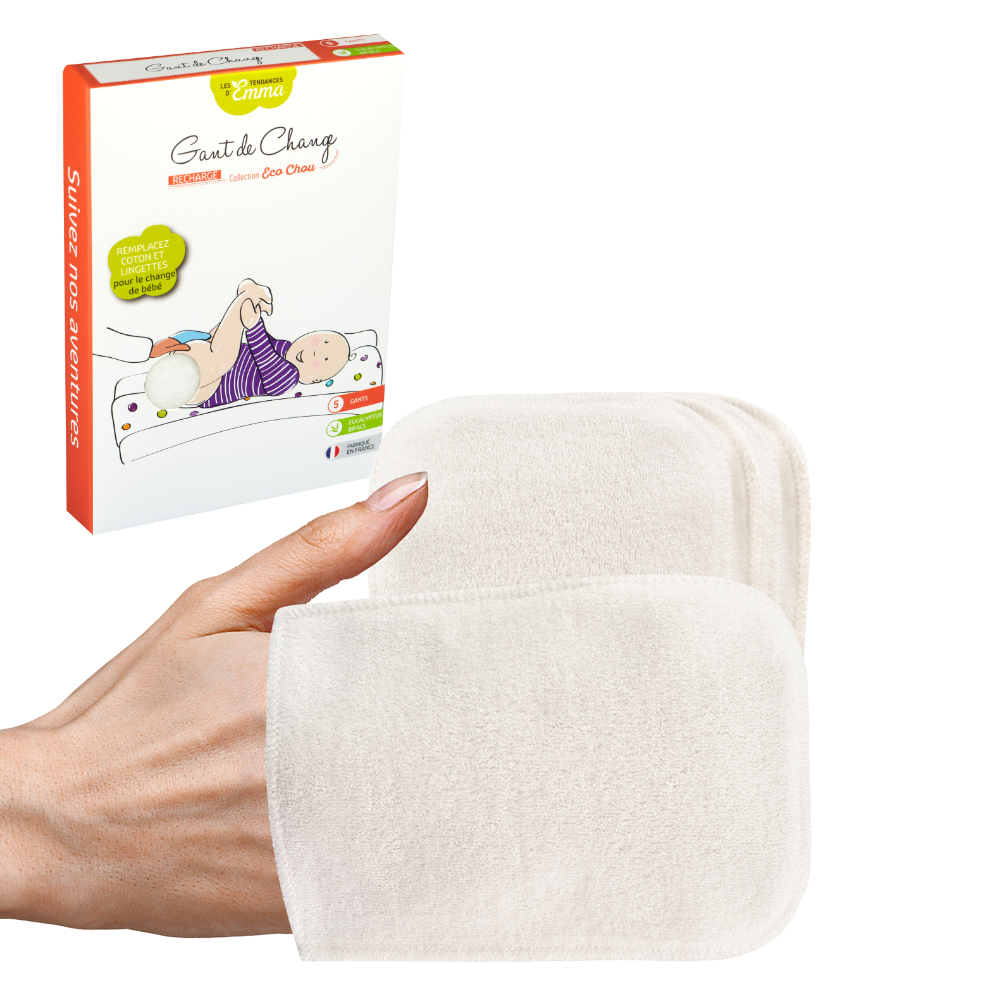 20 gants lingettes lavables bébé en coton bio 5 offertes !