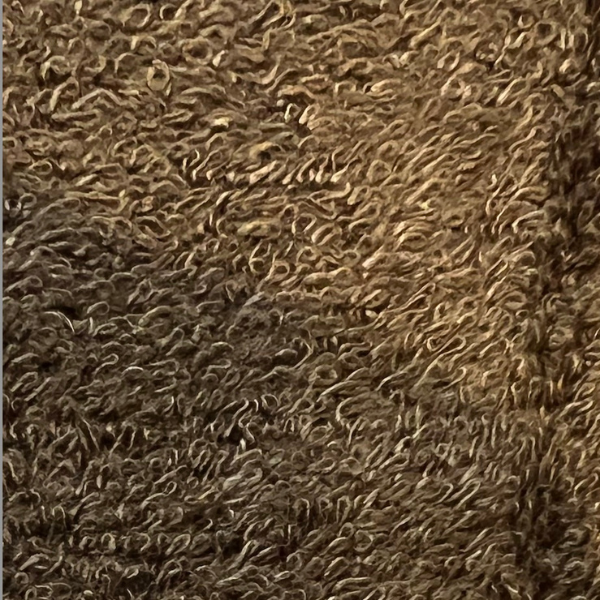 Image de tissu bouclette coloris chocolat
