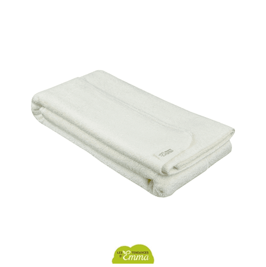 Drap de bain ultra absorbant en bambou blanc, fabriqué en France, idéal pour une douceur incomparable après la douche. Entreprise locale, responsable, solidaire fabriqué en France