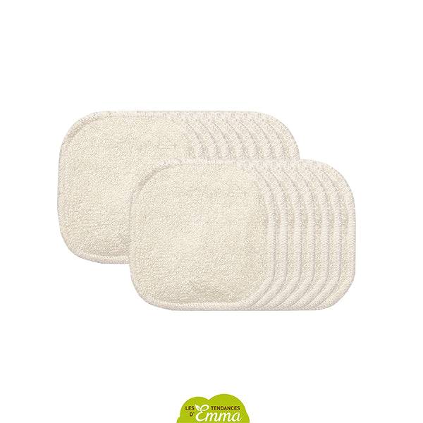 Lot de cotons lavables écrus du Kit Eco Belle, réutilisables et doux pour une utilisation quotidienne.