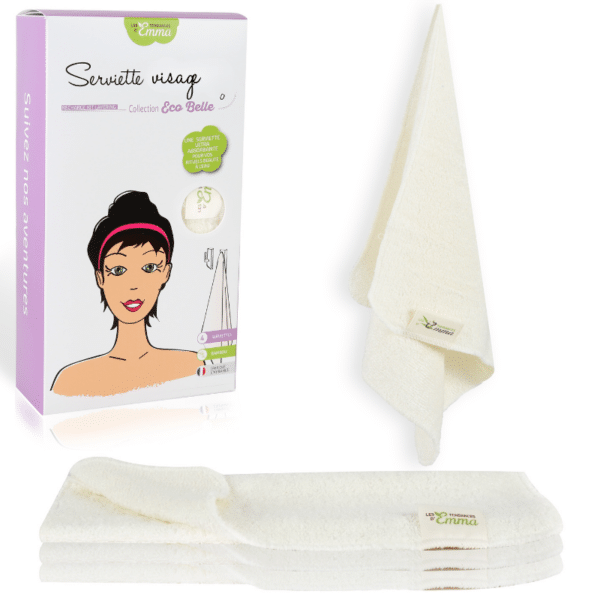4 serviettes visage