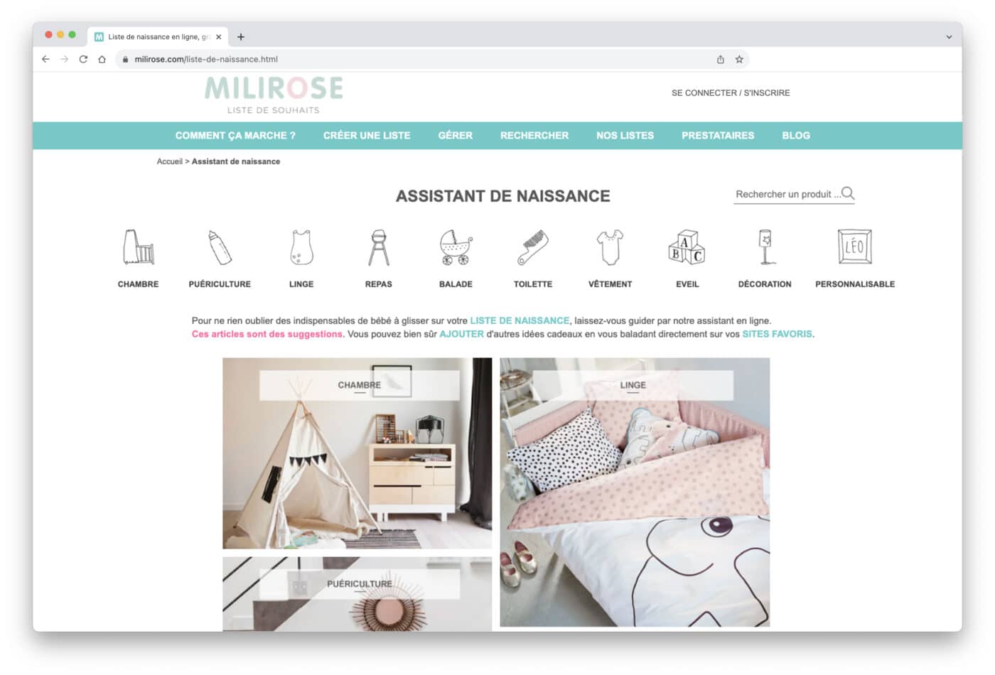 Coup de cœur pour Milirose ! 
Organiser l’arrivée de bébé n’a jamais été aussi simple (et fun !) : avec Milirose, créez une liste de naissance ultra personnalisée, multi-boutiques et 100% gratuite. En quelques clics, rassemblez toutes vos envies sur une seule plateforme, ajoutez des articles depuis n’importe quel site, proposez une cagnotte, ou même un cadeau collaboratif… Le tout avec un assistant de naissance pour vous guider pas à pas !
Un site moderne, malin et super convivial, qui nous a vraiment conquis ❤️
