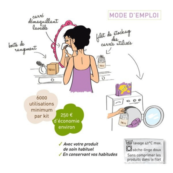 15 ou 20 Cotons lavables en Kit : Kit Eco Belle – Image 8