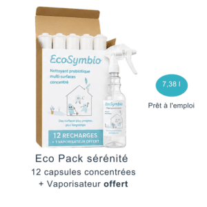 Eco pack sérénité Eco symbio : 12 capsules concentrées + vaporisateur offert