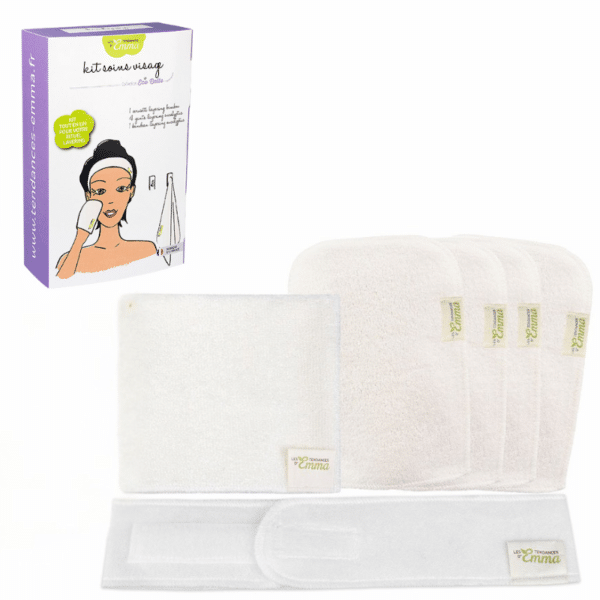 Kit Routine soin du visage : Serviettes, bandeau et gants visage